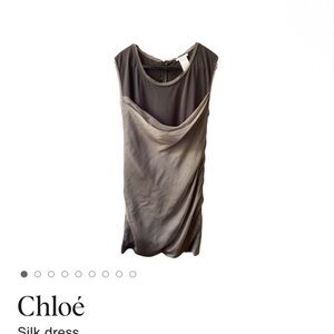 Chloé Dark Taupe Silk Blouse